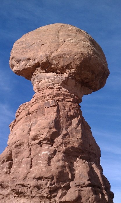 sandstone against the clear sky
