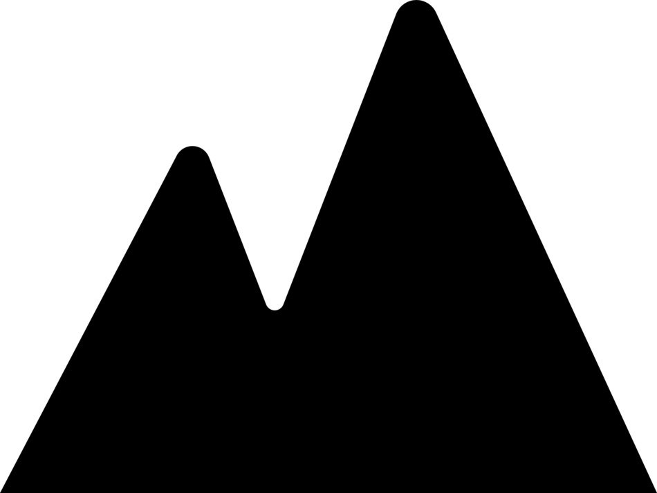 Big black mountains clipart