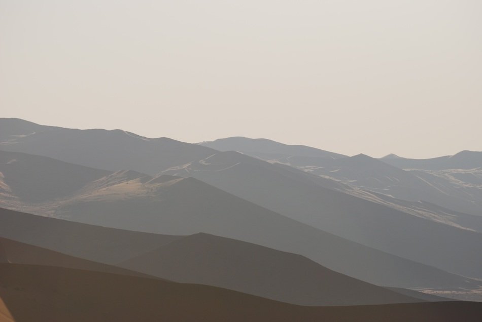 panorama of the dunes in the desert