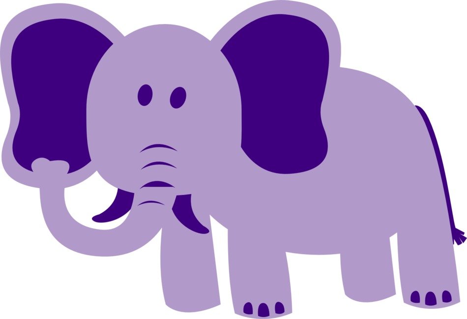purple cartoon elephant