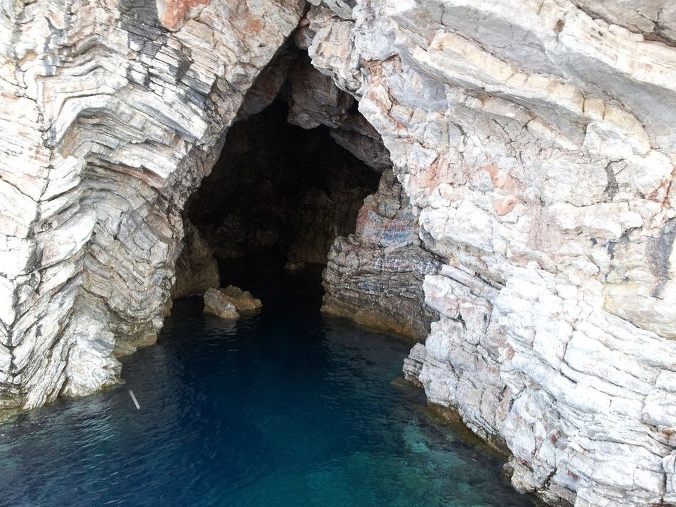 grotto with water in the rock