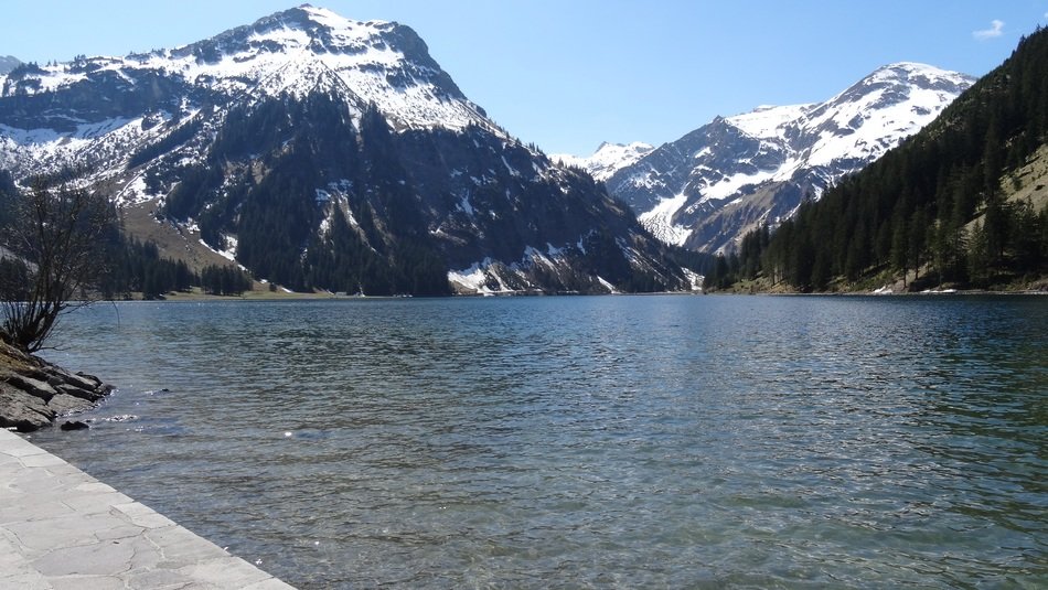 a landscape of mountains and lakes in Tyrol
