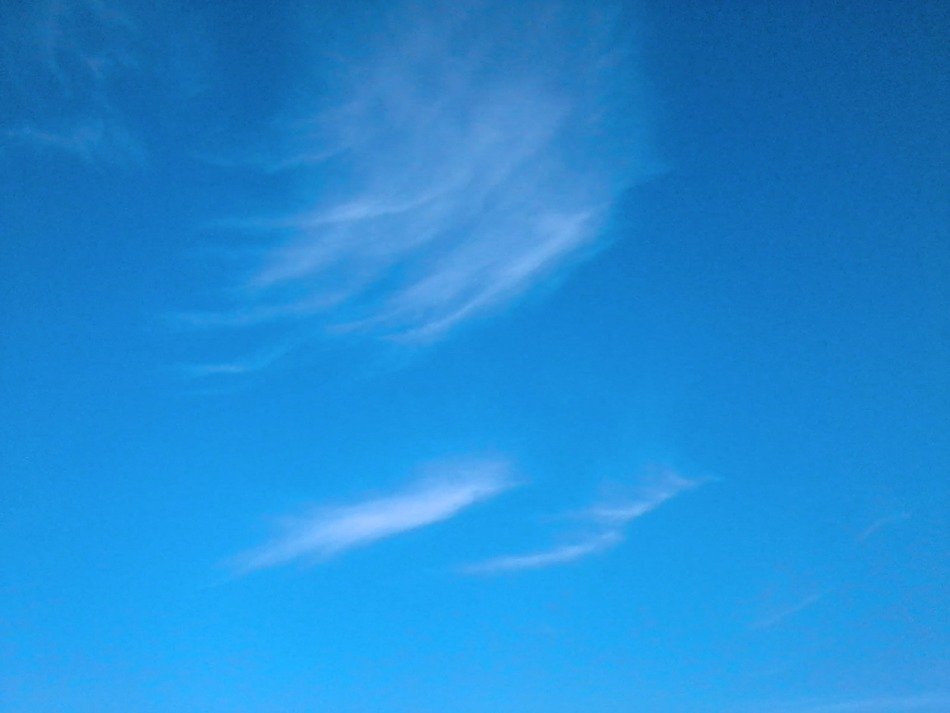blue sky and cloud band