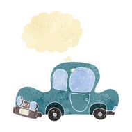 cartoon car with thought bubble N7