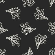 Mushroom doodle seamless pattern background N5