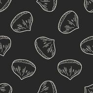 chestnut doodle seamless pattern background N2