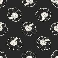 Bell pepper doodle seamless pattern background N2