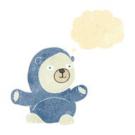 cute cartoon polar bear with thought bubble N17