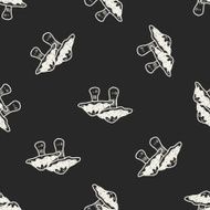 Mushroom doodle seamless pattern background N7