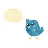 cartoon bird with thought bubble N49