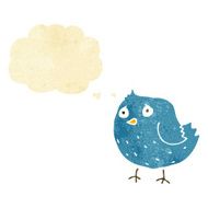 cartoon bird with thought bubble N51
