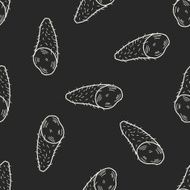 Yam doodle seamless pattern background N2