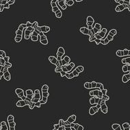 Ginger doodle seamless pattern background N2