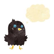 cartoon bird with thought bubble N54