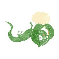 cartoon chinese dragon with thought bubble