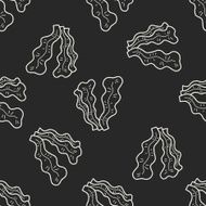 Kelp doodle seamless pattern background N3