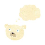 cartoon polar bear with thought bubble N12