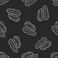 Peanut doodle seamless pattern background N2