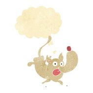 cartoon funny dog with thought bubble