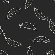 Peas doodle seamless pattern background N4