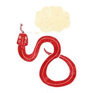 cartoon snake with thought bubble N11