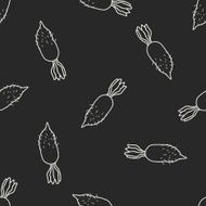 Radish doodle seamless pattern background N3