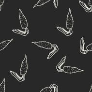 Carrots doodle seamless pattern background N2