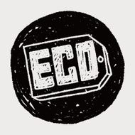 Environmental protection concept ECO tag doodle N7