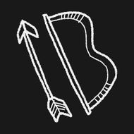 bow and arrow doodle N20