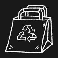 Environmental protection concept Recycled shopping bag doodle N8