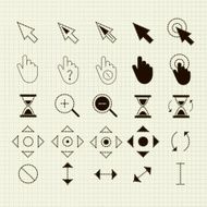 cursors of the points 25 pieces