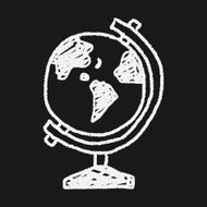 globe doodle drawing N13