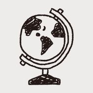 globe doodle drawing N15