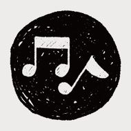 music note doodle drawing N36