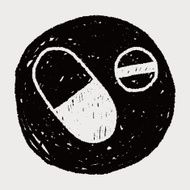 pills doodle drawing N13