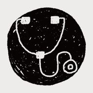 Stethoscope doodle drawing N9