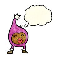 cartoon funny creature with thought bubble N7