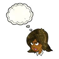 Cartoon Annoyed Woman With Thought Bubble N37