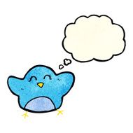 cartoon bird with thought bubble N57
