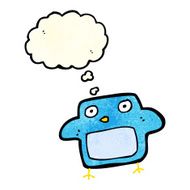 cartoon bird with thought bubble N58