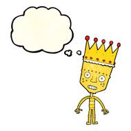 cartoon robot with crown thought bubble N2