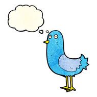 cartoon bird with thought bubble N62