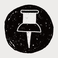 push pin doodle drawing N5