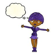 cartoon vampire girl with thought bubble N49