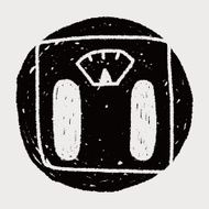 Weighting machine doodle drawing N5