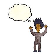 cartoon vampire with thought bubble N26