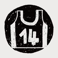 Sports vest doodle drawing N5