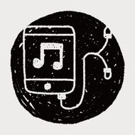 music player doodle drawing N12