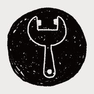 wrench doodle drawing N4
