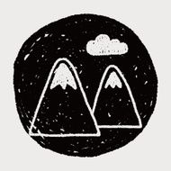 mountain doodle drawing N5